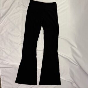 Lululemon Groove Pant Reversible Black on Blue Flare Leg Older Style No Size Dot